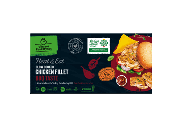 Lėtai virta viščiukų broilerių filė HEAT & EAT, barbekiu sk., 400 g