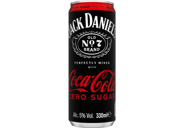 Alkoholinis kokteilis JACK DANIEL'S & COCA-COLA ZERO, 330 ml