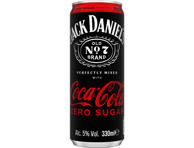 Alkoholinis kokteilis JACK DANIEL'S & COCA-COLA ZERO, 330 ml