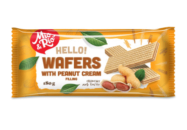 Vafliai MIO&RIO su žemės riešutų skonio kremo įdaru, 180 g