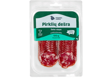 Šaltai rūkyta pjaustyta PIRKLIŲ dešra, a. r., 100 g - 1