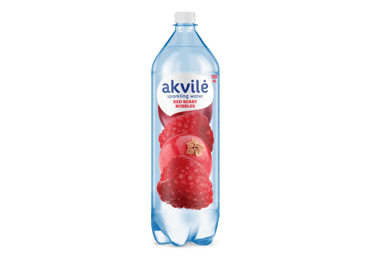 Lengvai gazuotas stalo vanduo AKVILĖ, raudonųjų uogų skonio, 1.5 l