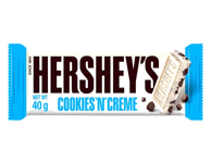 Baltasis šokoladas HERSHEY`S su sausainių gabaliukais, 43 g