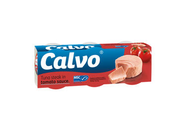 Nesmulkintas tunas pomidorų padaže CALVO, 240 g