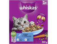 Sausas kačių ėdalas WHISKAS su tunu 800G