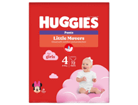 Sauskelnės-kelnaitės HUGGIES PANTS (4) mergaitėms (9-14 kg), 72 vnt.