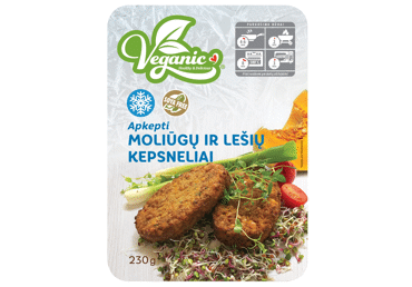 Šaldyti veganiški moliūgų ir lęšių kepsneliai VEGANIC, 230 g