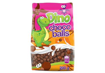 Kakaviniai rutuliukai DINO CHOCO BALLS, 200 g Kakaviniai rutuliukai DINO CHOCO BALLS, 200 g