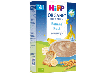 Ekol. pieniška košė HIPP LABOS NAKTIES su bananais (4+ mėn.), 250 g