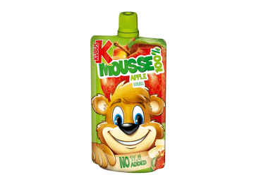 Obuolių ir bananų tyrelė KUBUŠ, 100 g.