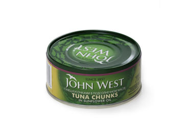 Tunų gabaliukai JOHN WEST aliejuje, 145 g