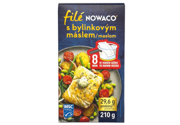 Šaldyta žuvų filė NOWACO, su sviestu, 210 g