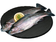 Švieži vaivorykštiniai upėtakiai (lot. O. mykiss), skrosti, 1 kg