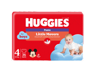 Sauskelnės-kelnaitės HUGGIES PANTS 4 LITTLE MOVERS , 9-14 kg, 36 vnt.