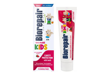 Dantų pasta vaikams BRAŠKIŲ SKONIO BIOREPAIR, 50 ml., 0-6 m.