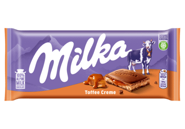 Pieninis šokoladas MILKA TOFFEE CREAM, 100 g