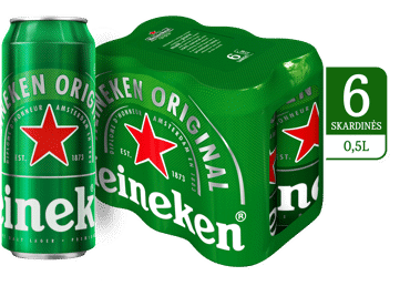 Alus HEINEKEN, 6 vnt., 3000 ml