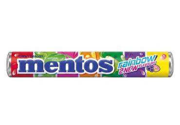 Kramtomieji saldainiai MENTOS RAINBOW, vaisių skonio, 37.5 g