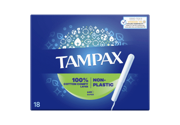 Tamponai TAMPAX Plastic Free, Super, 18 vnt