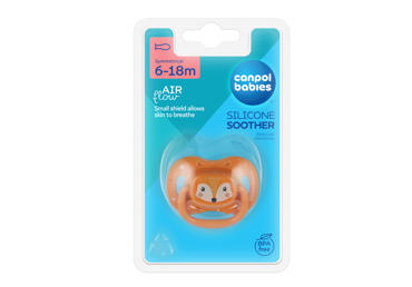 CANPOL BABIES silikoninis simetrinis čiulptukas CUTE ANIMALS, 6-18 mėn - 2