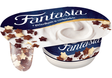 Jogurtas FANTASIA su šokoladinėmis žvaigždutėmis, 8,3% rieb., 100 g