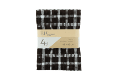 Virtuvinių rankšluosčių komplektas ELDORADO HOME, 4 vnt., 45x65 cm - 1