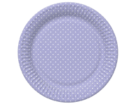 Vienkartinės lėkštės  ILAJA Dots Violet 18cm vnt