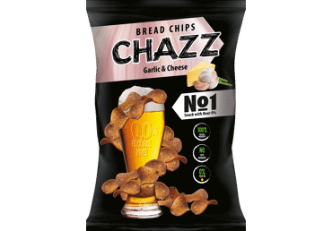 Duonos traškučiai CHAZZ, česnakų ir sūrio skonio, 100 g