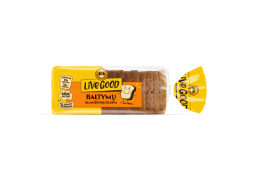 Baltymų sumuštinių duona LIVE GOOD, 450 g