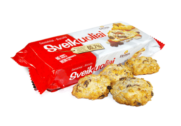 Sausainiai SVEIKUOLIAI su razin., rieš.ir saulėgrąžomis,, 150 g