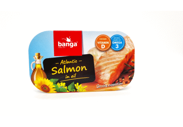Lašiša aliejuje BANGA, 120 g