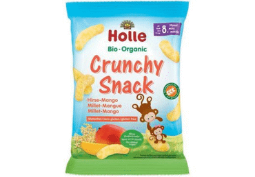 Ekologiški sorų traškučiai su mangais HOLLE, nuo 8 mėn., 25 g