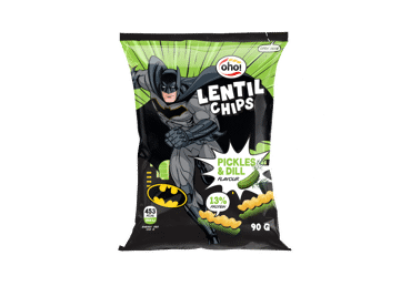 Lęšių traškučiai BATMAN OHO! marin. agurkų, krapų sk., 90 g