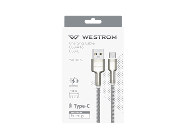 Laidas USB-A to Type-C WESTROM, 1 m