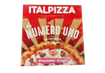 Šaldyta pica PROSCIUTTO & FUNGHI ITALPIZZA, 410 g