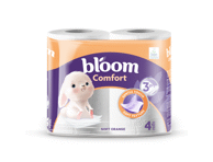 Tualetinis popierius BLOOM COMFORT SOFT ORANGE, 3 sluoksnių, 4 vnt.