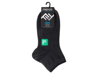 Vyriškos bambukinės trumpos kojinės, FRIENDS, 39–42, juoda, 1 pora