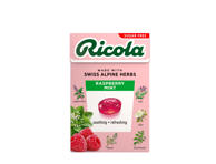 Pastilės RICOLA RASPBERRY MINT, aviečių ir mėtų skonio, 50 g