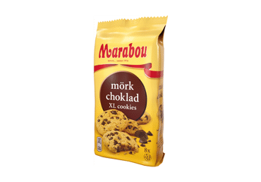 Sausainiai MARABOU su tamsaus šokolado gabaliukais, 184 g