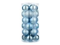 Plastikiniai Kalėdų eglutės žaisliukai, 24vnt,2 spalvos,6cm