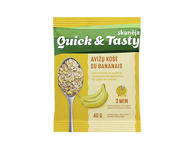 Avižinė košė QUICK & TASTY su bananais, 40 g