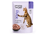 Konservuotas kačių ėdalas PRIMACAT, antiena padaže, 85 g
