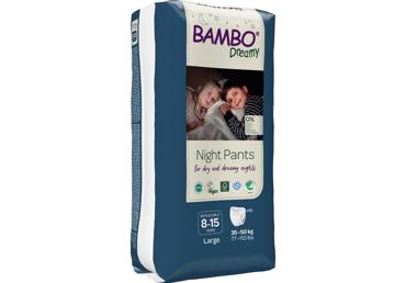 Sauskelnės-kelnaitės BAMBO DREAMY NIGHT PANTS 8-15m.,35-50kg, 10 vnt. - 1