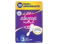 Higieniniai paketai ALWAYS Platinum Day&Night, S3, 22 vnt.