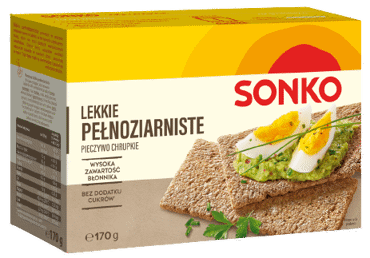 Viso grūdo traškios duonelės SONKO, 170 g