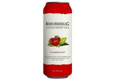 Braškių, žaliųjų citrinų skonio sidras REKORDERLIG, 4,5%, 500 ml