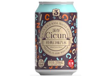 Gazuotas gaivusis gėrimas su cukrumi ir saldikliais CICUN ORIGINAL CLASSIC, 330 ml