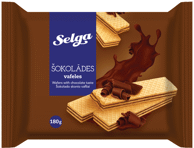 Vafliai SELGA, šokolado skonio, 180 g