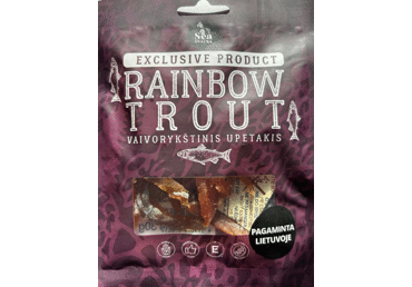 Vaivorykštinių upėtakių vytintos filė juostelės, 30 g