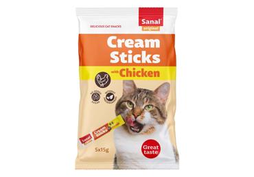 Sanal Cream Sticks Chicken skanėstai katėms su vištiena, 75 g